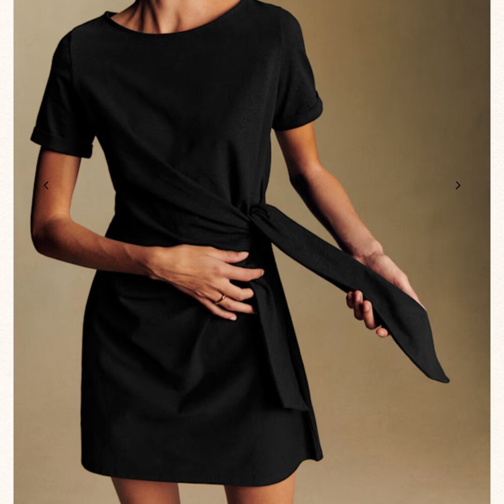 Sezane Pippa Short Dress Black - Size S